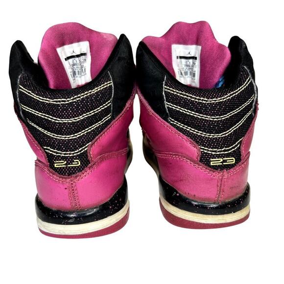 Jordan Flight SC-1 Leather Sneakers Girls Size 13C Hot Pink/Black - Picture 5 of 13